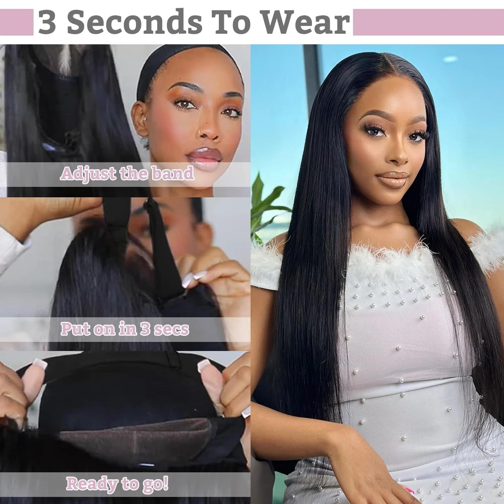 250% Glueless Straight Human Hair Wigs Wear And Go 7x5 Hd Lace Closure Wig On Clearance Sale 34Inch Straight Lace Front Wig 6