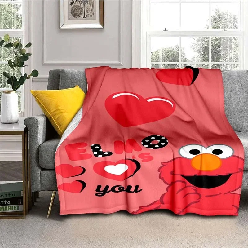 3D Print S-Sesame Street cartoon  Flannel Throw Blanket,Multi-purpose Holiday Gift Blanket Warm And Soft Blankets All Seasons 2