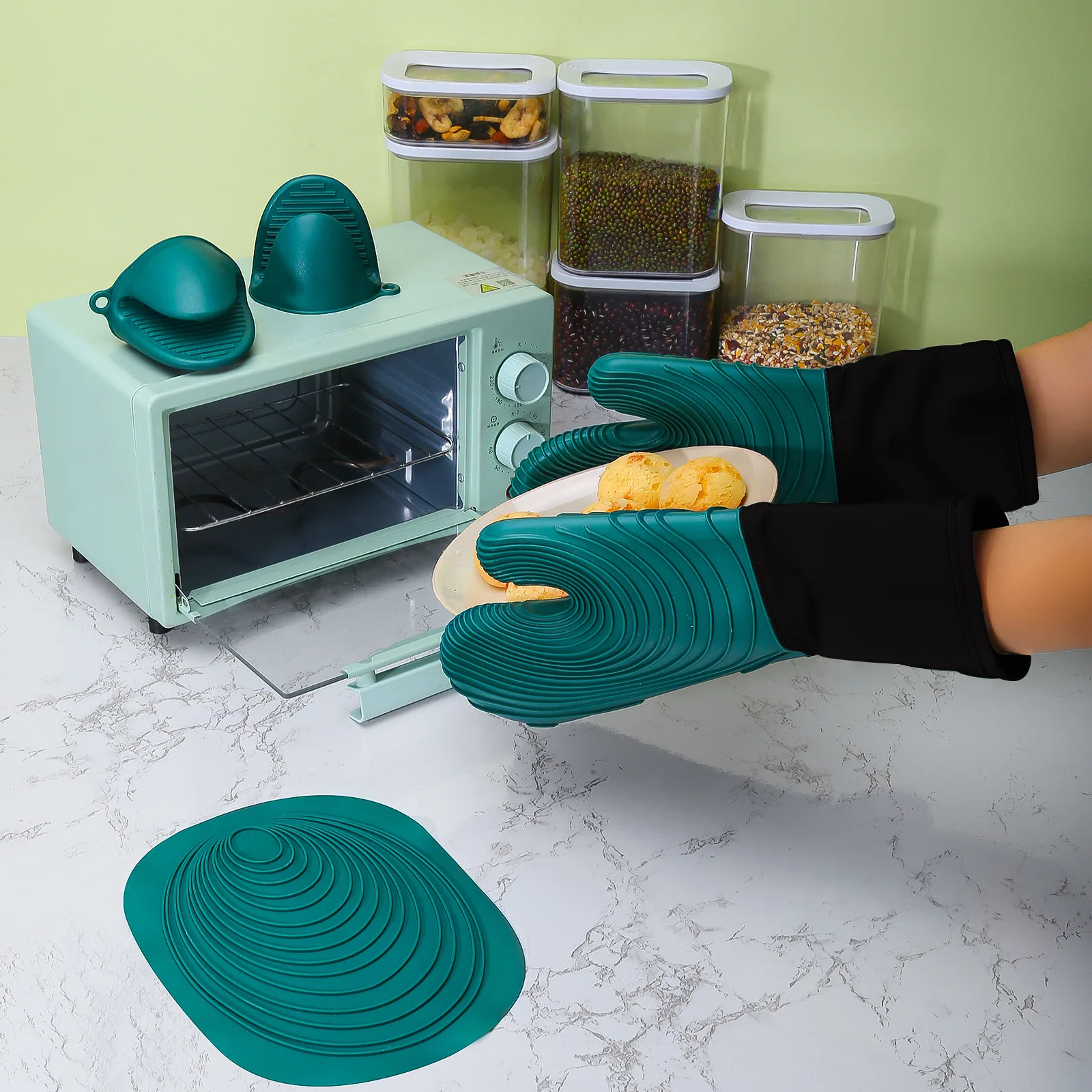 Silicone Microwave Gloves Kitchen High Temperature Resistant
