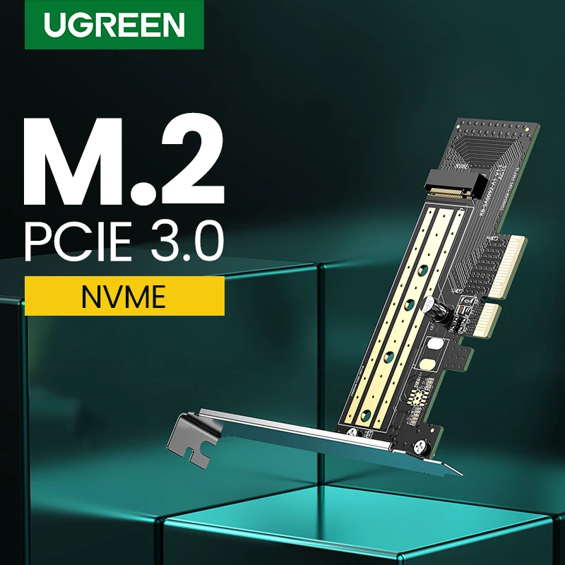 SSD Adapter Card Ugreen PCIE to M2 Adapter NVMe PCI Express X16/8/4 Adapter SSD M.2 Enclosure 32Gbps PCI-E Card M&B Key Computer Add On Cards