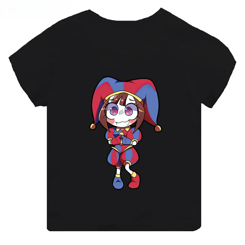 thumbnail image 1 of Venta caliente de la increíble camiseta con estampado de circo digital para niños, ropa para niñas, camiseta de algodón de manga corta negra para bebés y niños, camisetas para niños, 1 of 5
