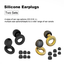 Soundproof Silicone Earplugs for Swimming and Sleep - Noise Reduction and Disturbance Minimization (Black and Golden)