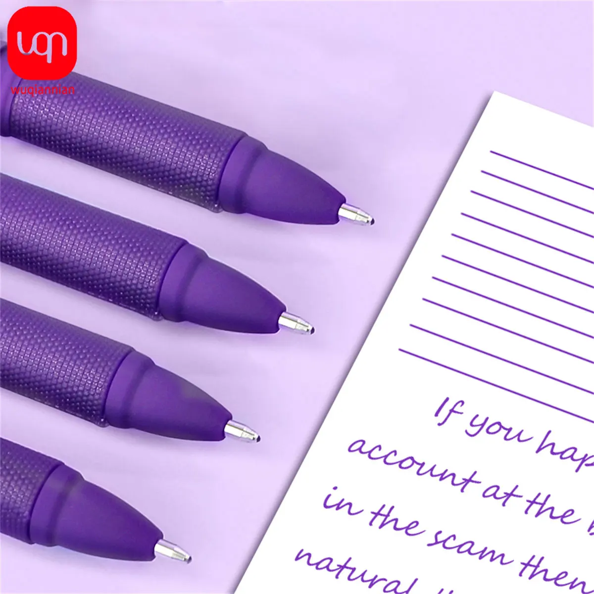 4/8/12pcs Purple ballpoint pen Non-erasable office use smooth writing 1.0mm school and office supplies 2