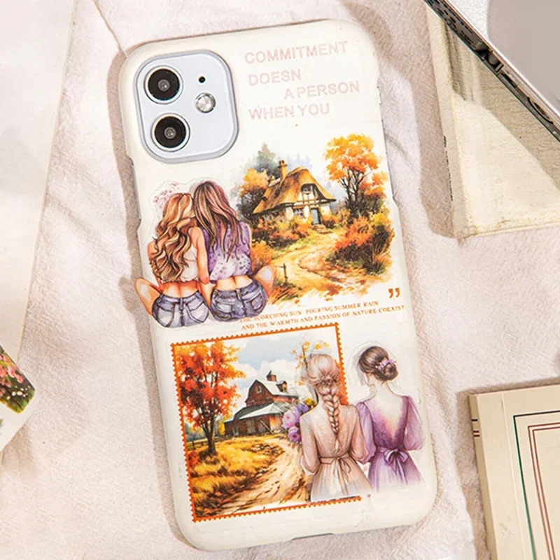Mr. Paper, Landscape City Architecture Theme Stickers, Scrapbook Notebook Phone Case Diary Decorative Stickers Tape 200cm/roll 5
