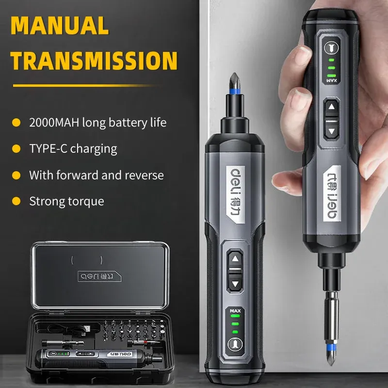 New Electric Screwdriver Set USB Rechargeable 2000mah Adjustment Power Dril Multi-function Disassembly Torque Repair Tools Kit