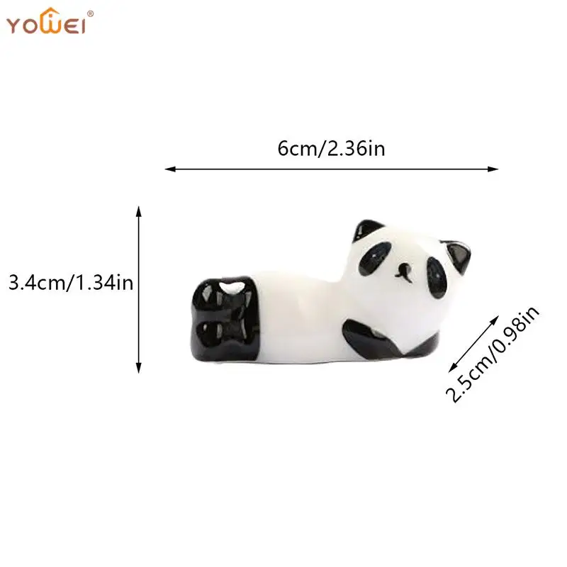

1Pc Cute Chinese Chopstick Rest Cartoon Panda Ceramic Chopsticks Holder Food Sushi Chopstick Stand Kitchen Supplies Tableware