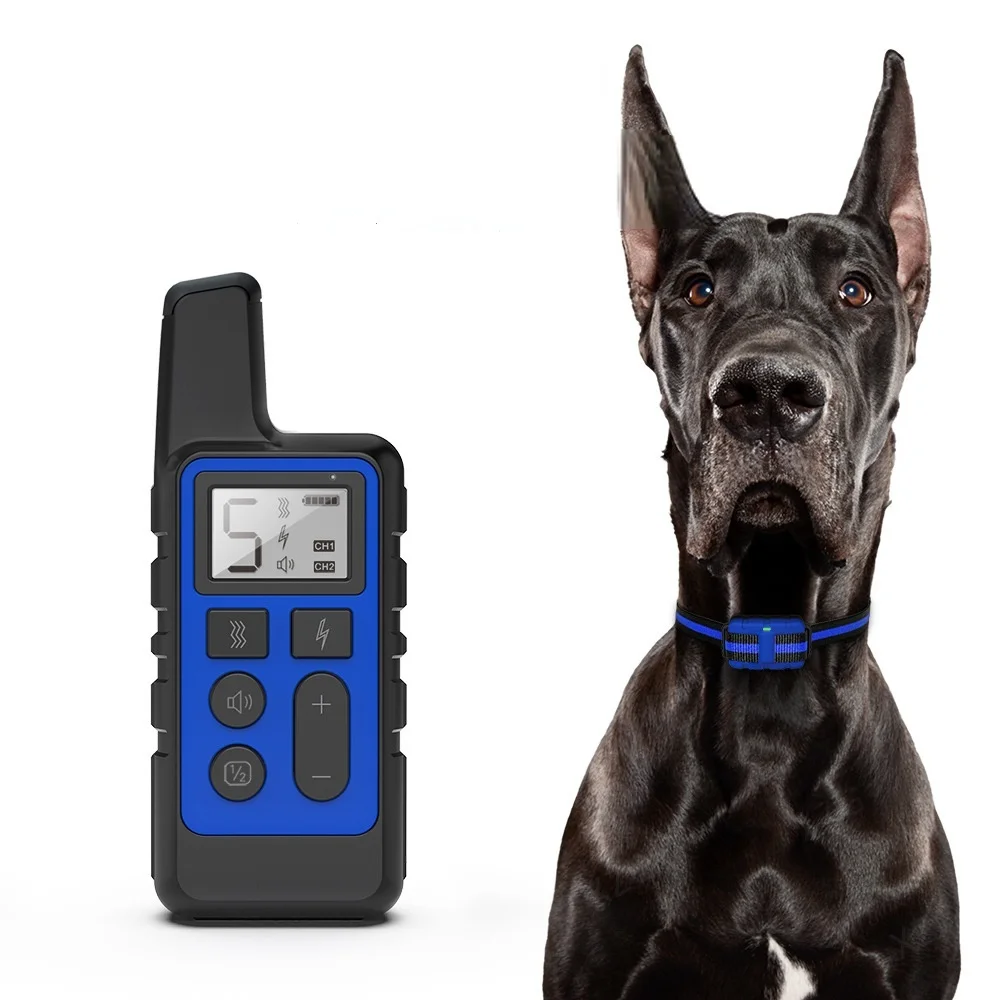 

New Dog Training Bark Stopper 800m Remote Control Electric Shock Vibration Warning Pet Supplies Electronic Collar Dog Supplies