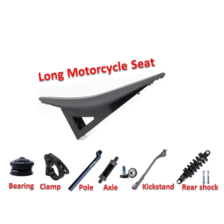 Great Comfortable bike seat Long motorcycle Seat For KEYU Enduro ebike For B1 B2 frame Accessories Long motorcycle Comfortable