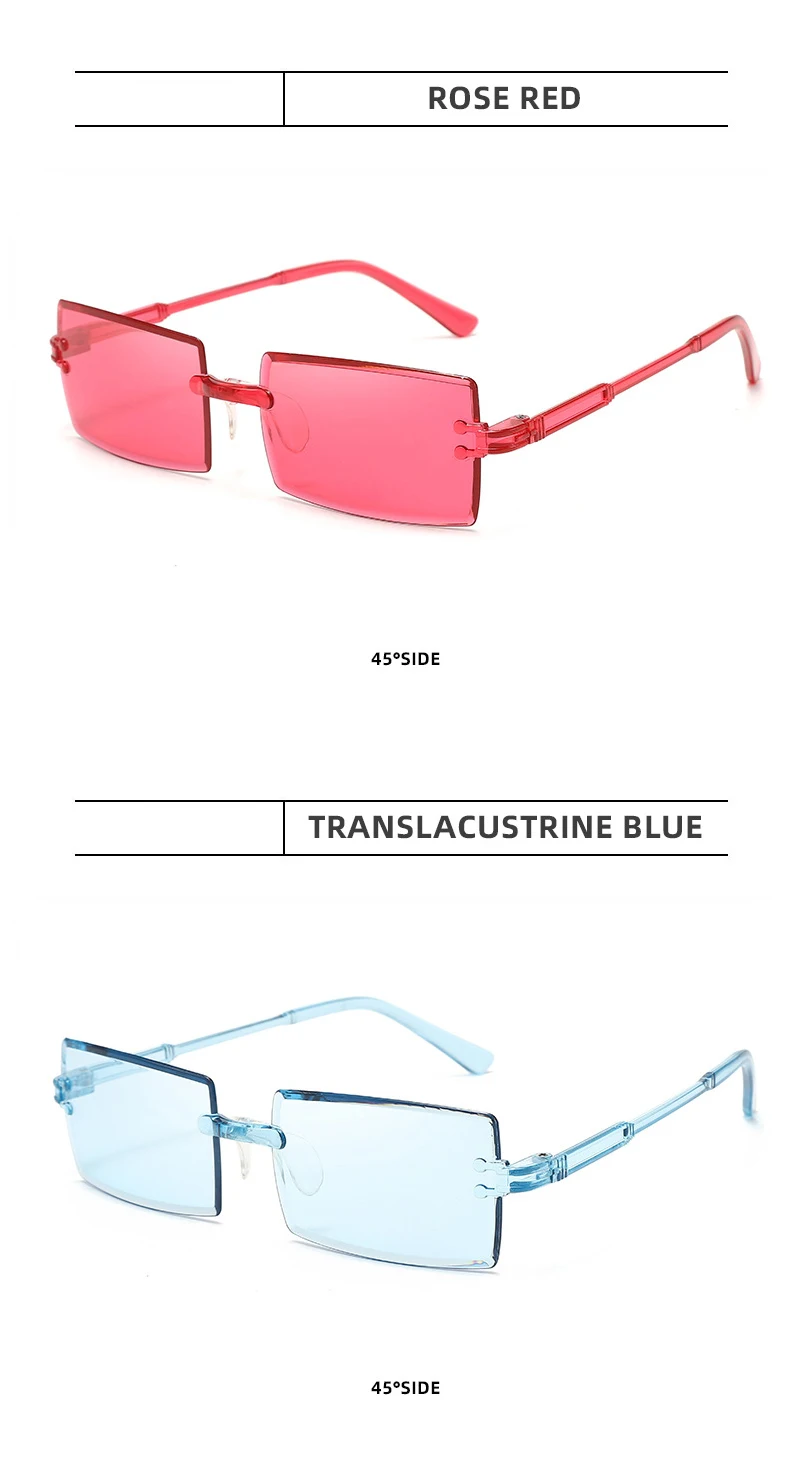 Fashio Vitage Suglasses Wome Rimless Frameless Rectagle Shades Gradiet Brad Summer Travelig Su Glasses for_voghion.com
