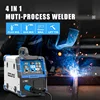 AZZUNO 200A MIG Welder,110V/220V Dual Voltage multiprocess welder,Gas Gasless MIG Welding Machine,4 in 1 Flux MIG/Solid Wire 2
