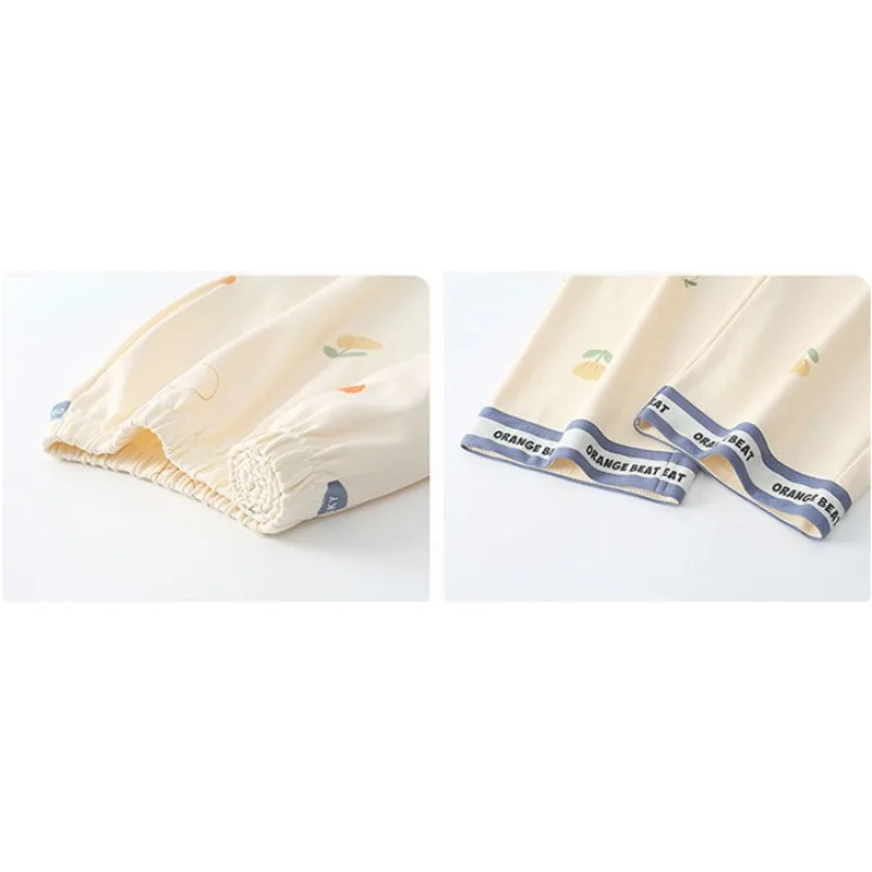 2024 New Couple Pajamas Set Spring Autumn Girls Boys 100% Cotton Long Sleeves Sleepwear Man Woman Large Size Loungewear Outfit