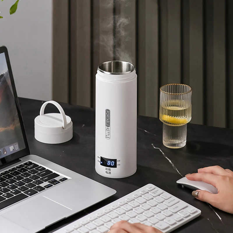 110V/220V 500ml Electric Kettle Portable Travel Boil Water Cup Thermo Pot Smart Teapot Temperature Adjustment Kettle LED Display 4
