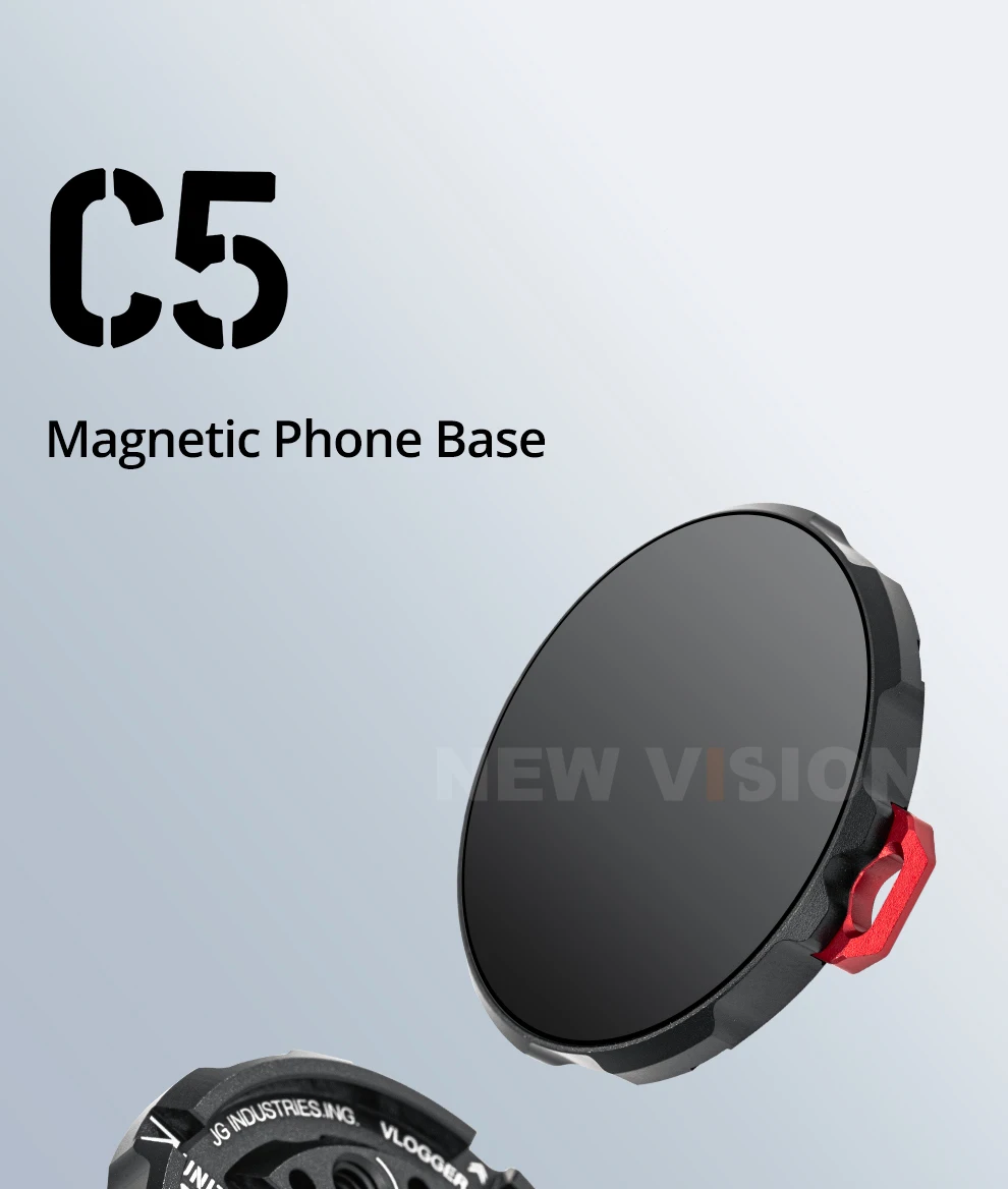 Aluminium Alloy C5 Magnetic mobile phone Base 1/4"Screw Hole for mounting on typ
