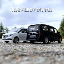 

1:32 V260 Alloy MPV Car Model Diecasts Metal Toy Business Purpose Vehicles Car Model Simulation Collection Sound Light Kids Gift