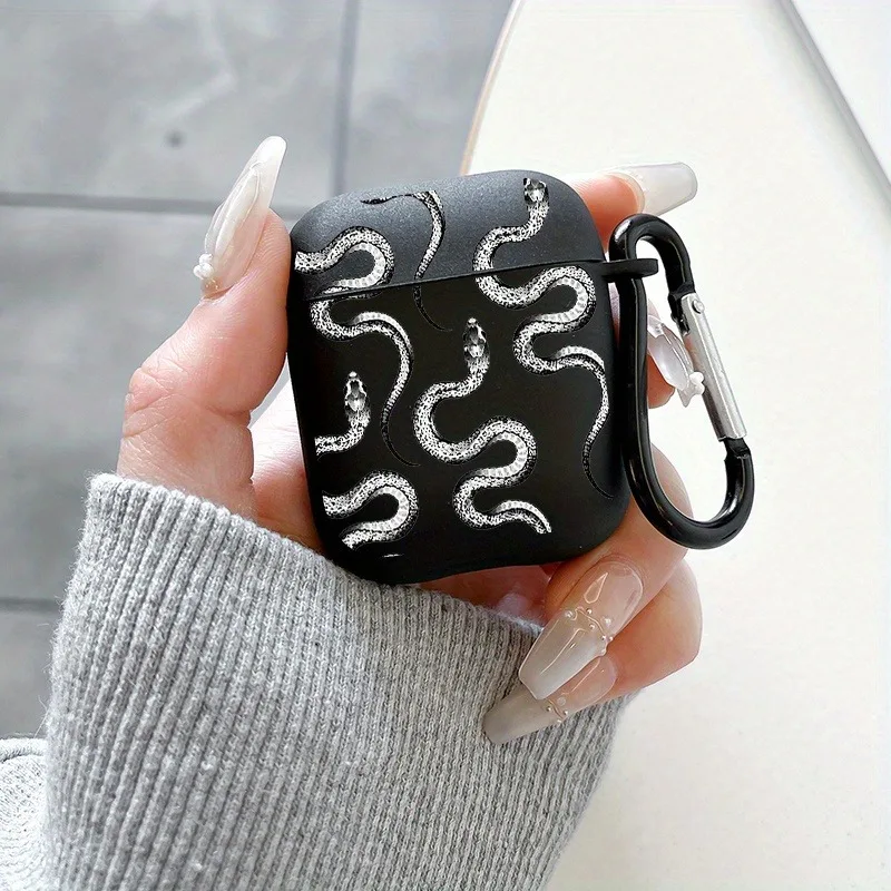 Grey TPU AirPods Case with Keychain for Pro and Gen Models