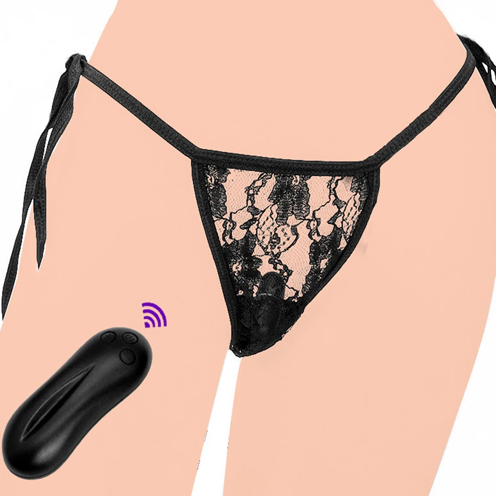 Vibrating Panty Knicker Lace Sexy Wireless Remote Control Bullet Vibrator Strap on Underwear Vibrator For Women Sex Toy