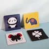 Montessori Baby Black & White Visual Stimulation Card Toys High Contrast Visual Stimulation Children's Learning Toys 3