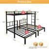 Twin Over Twin & Twin Bunk Beds for 3, Triple Bunk Bed for 3 with Guardrails, Ladder & Upper-Bed Platform, for Children, Teens 2