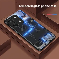 Premium Black Tempered Glass Phone Case with Durable Hard Shell Design for OnePlus 10R 5G (BLH-BLH24091515)