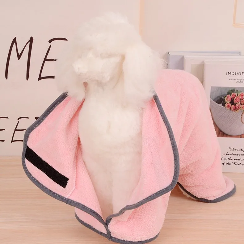 Pet blanket thickened bath towel Absorbent pet bathrobe Quick-drying microfiber pet towel