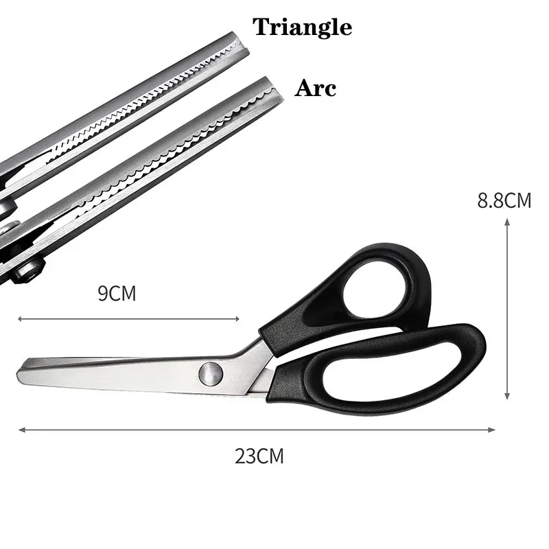 Professional Zig Zag scissors fabric Pinking Shears Needlework Dressmaking Sewing Cutter DIY Deco Sewing Tailor Craft Scissors Supplies