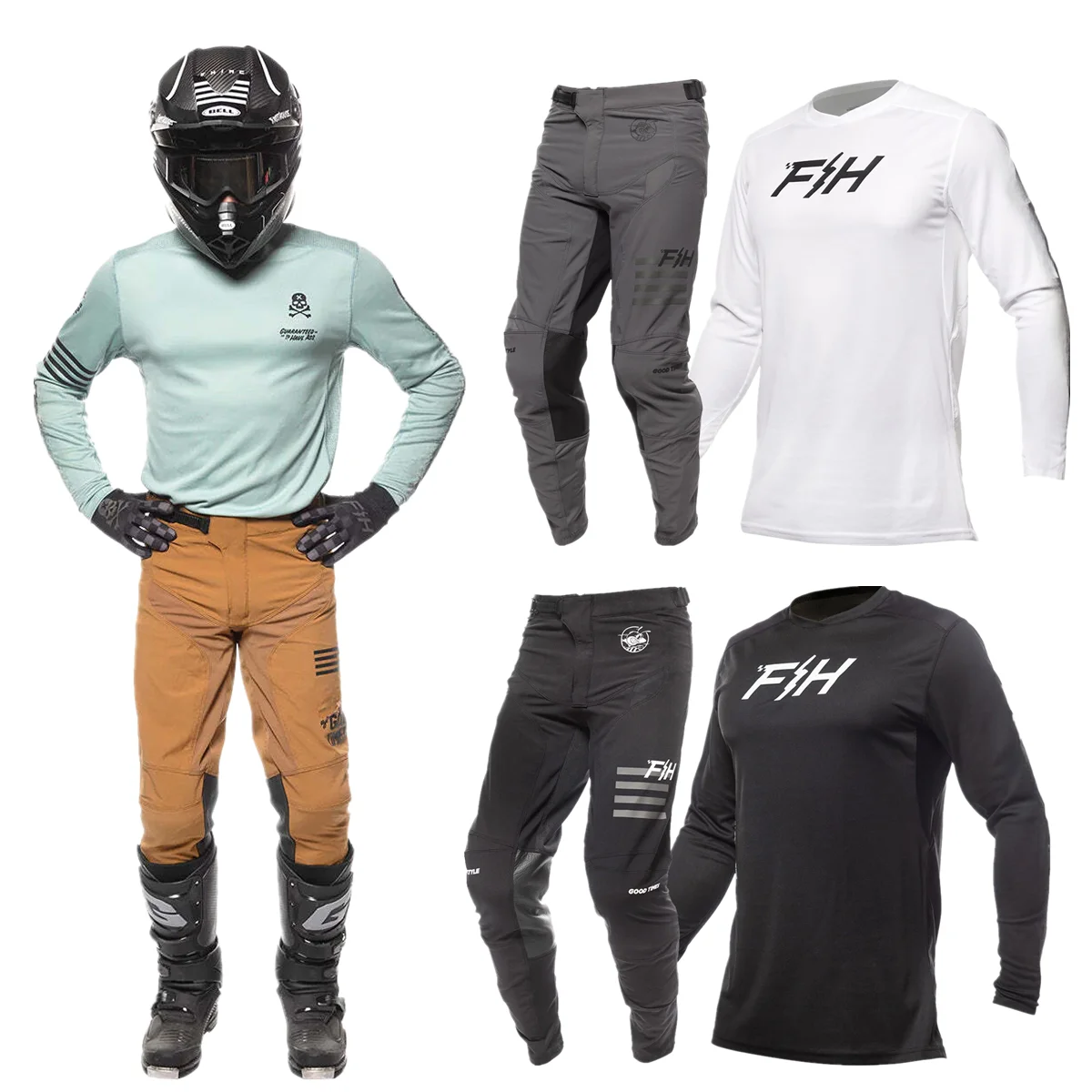 25 FH Motocross Gear Set Top Shift MX Jersey Set ATV Race Wear Enduro Moto Kits Off Road Motorcycle Suit motocross gear set