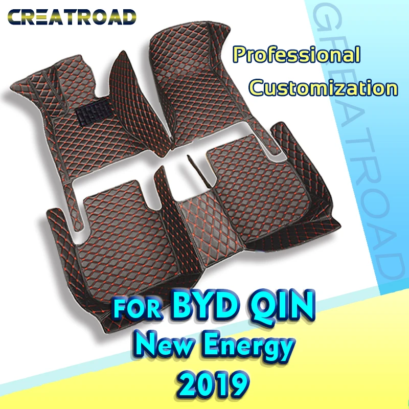 

Car Floor Mats For BYD Qin New Energy 2019 Custom Auto Foot Pads Automobile Carpet Cover Interior Accessories