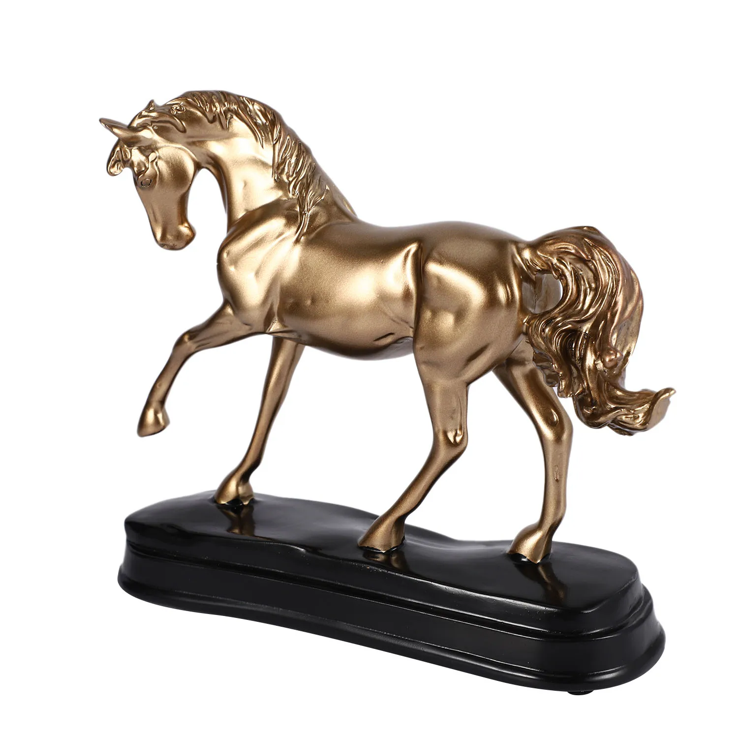 Home Decor Resin Copper Horse Ornaments Artificial Wine Cabinet Crafts Home Decor Accessories Gifts Imitation Animal Figurine