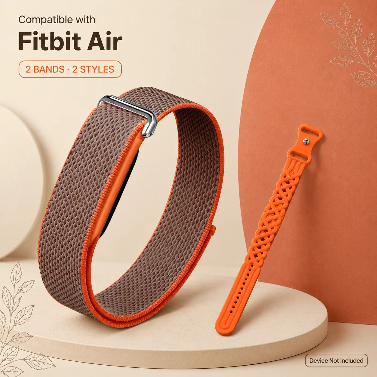 Versatile 2-in-1 Style Band Set with Unique Vine Openwork and Breathable Nylon Loop Strap