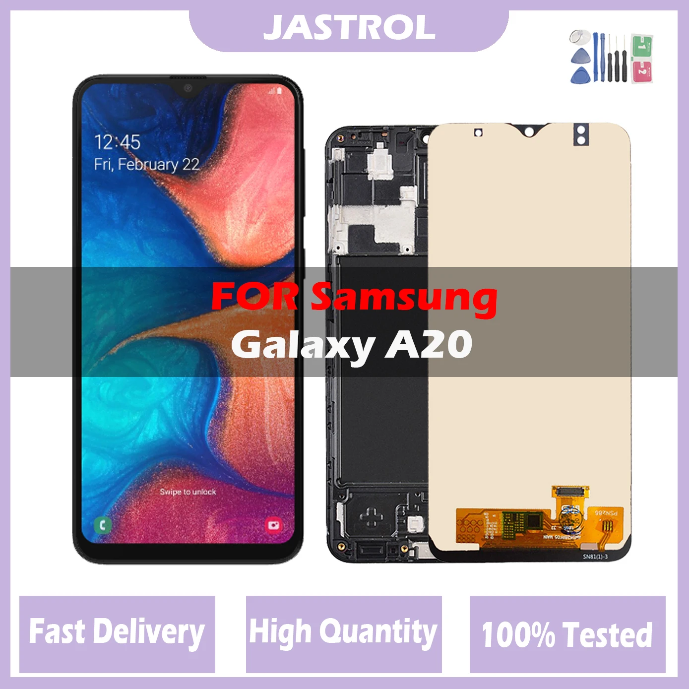 Sostituzione Dello Schermo Del Display A20, Per Samsung Galaxy A20 A205 A205F Display Lcd Touch Screen Digitale Con Cornice Per Samsung A20