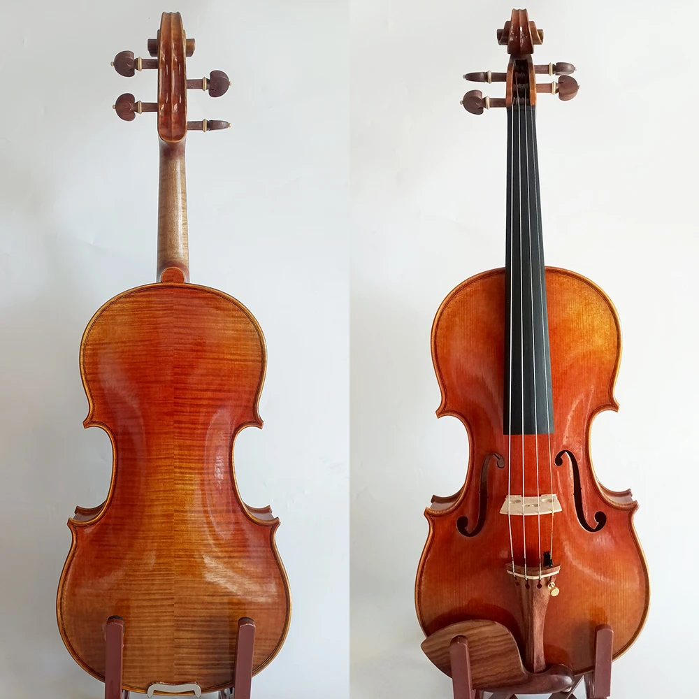 Over 20 years All European spruce 100% Handmade Violin 4/4 size strong tone ！Professional Italian retro Oil Varnish Violin