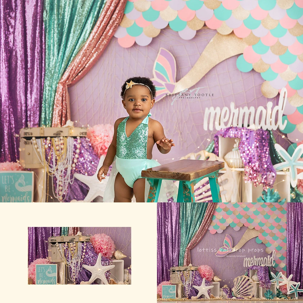 Under The Sea Theme Backdrops Little Mermaid Kids Photography