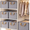 Collapsible Clothing Organizer Folding Clothes Storage Basket with Cover Metal Frame Underwear Storage Box Wardrobe Organizer 2