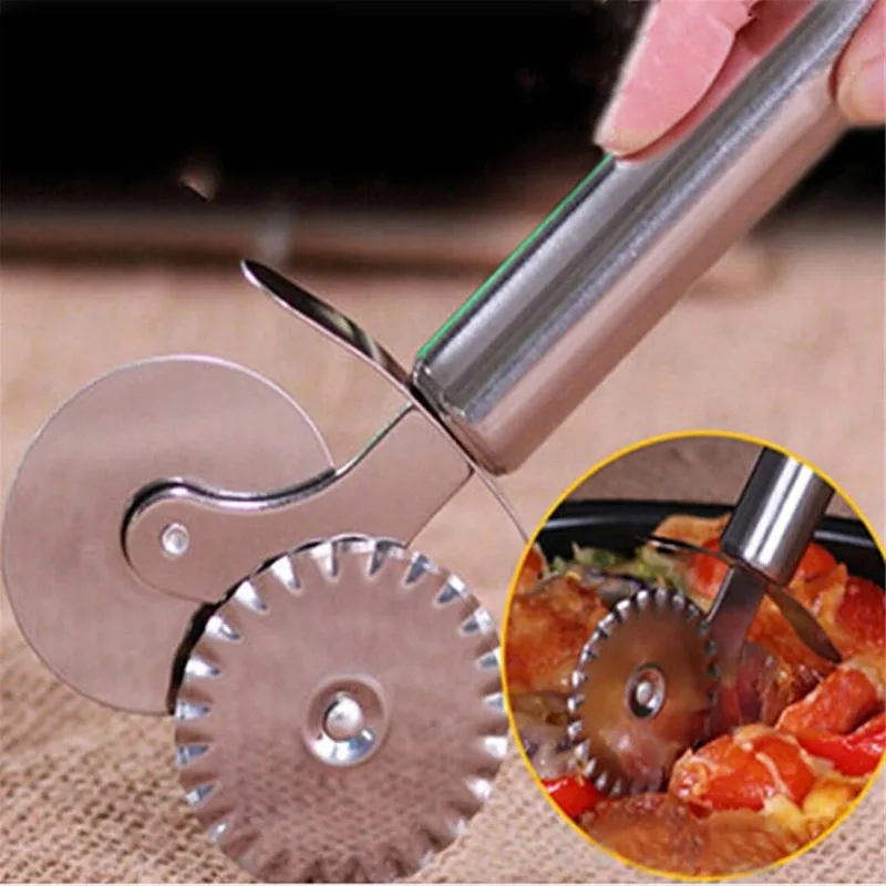 Pizza Cutter Stainless Steel Knife Cake Tools Pizza Wheels Scissors Ideal Pies Waffles Dough Cookies Kitchen Gadgets