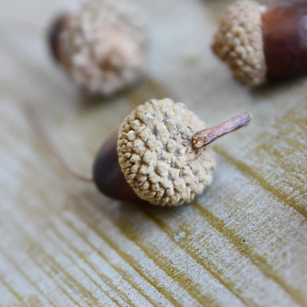 Artificial Acorns 10 Pcs Artificial Acorns Decorative naments Crafts Christmas Tree Nuts Home Garden Party Wedding Festive Supplies Artificial