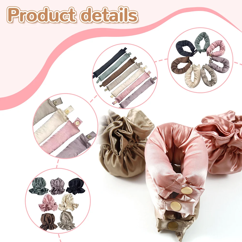 Heatless Curling Rod Silk Curls Soft Hair Rollers Sleeping Headband Lazy Hair Curlers Wave Form Curling Styling Tools Hair Styling Tool Hair Curling Tools