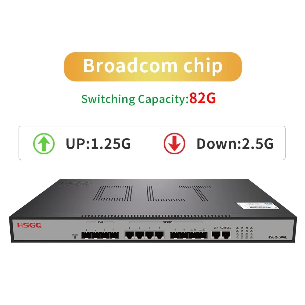 HSGQ-G04L free shipping 4 GPON OLT 4 GE RJ45 ports, 2SFP ports,  2SFP+(10GE) optical uplink ports,4 pon ports GPON OLT