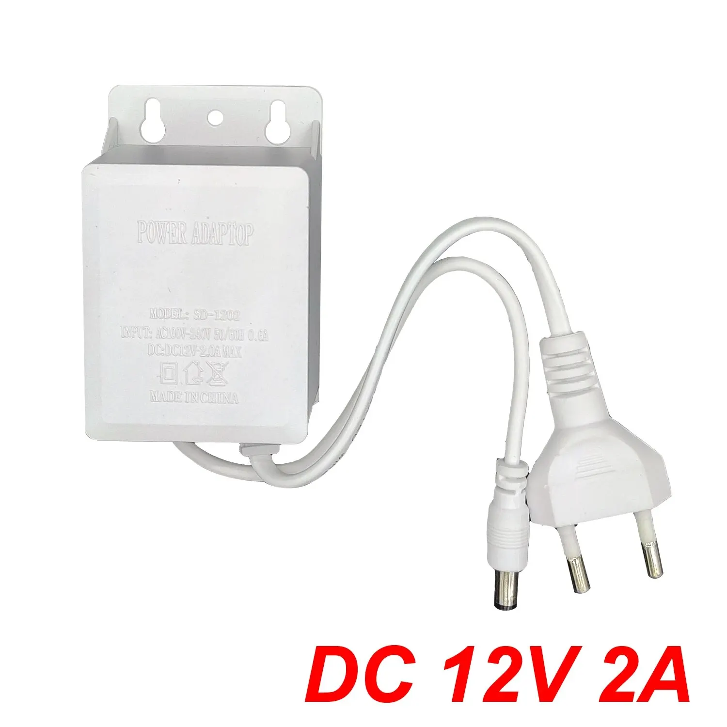 Power Adapter US/EU Outdoor Waterproof AC 100-240V Input DC 12V Volt Output Supply Charger Europe Universal Adapter Converter