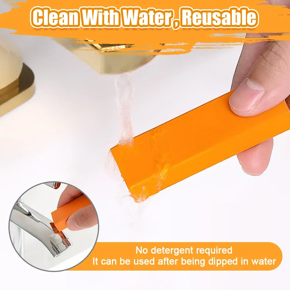 1/10PCS Easy Limescale Eraser Rubber Household Kitchen Bathroom Glass Rust Remover Scale Rust Brush Pads limescale eraser