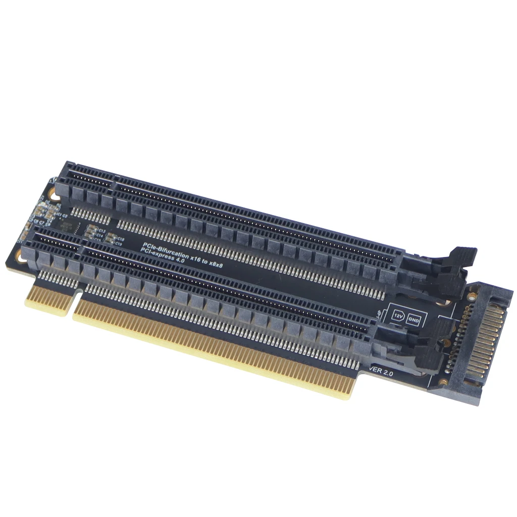 Pci-e 4.0 × 16 1 2拡張カードにGen4分割カードpcie-分岐x16に