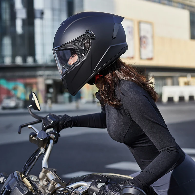 LVS Motorcycle double mirror head helmet Dot certification capacete de moto  Lining removable and washable casco moto - AliExpress