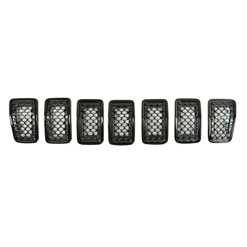 

Car Front Mesh Racing Grills For Jeep Cherokee 2019-2022 Accessories Parts Bright Black Exterior Honey Racing Grille
