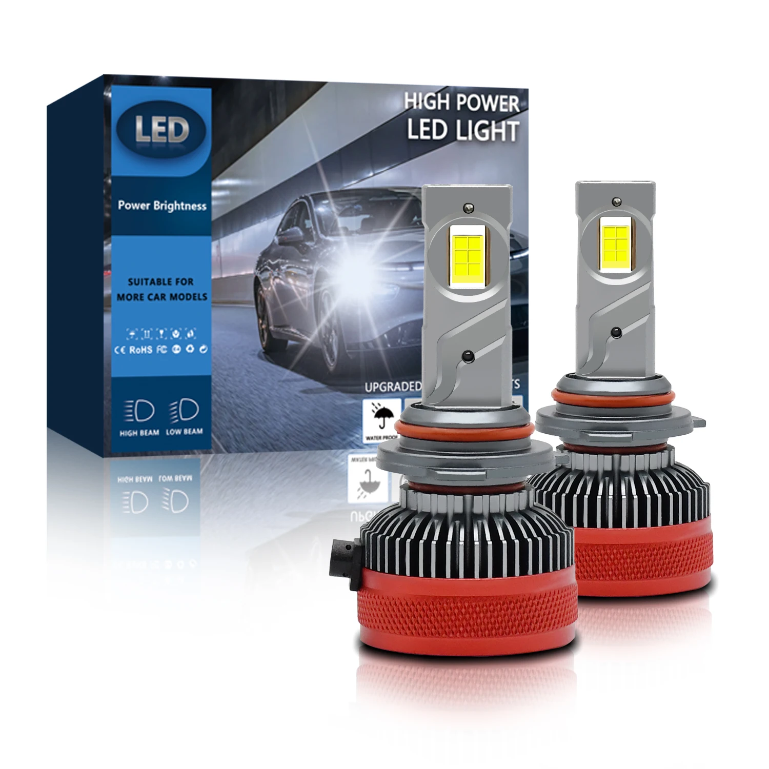 High Power Car LED HeadlightLamp 800W LED Bulb Canbus 7535 Chip 12v 24v Canbus