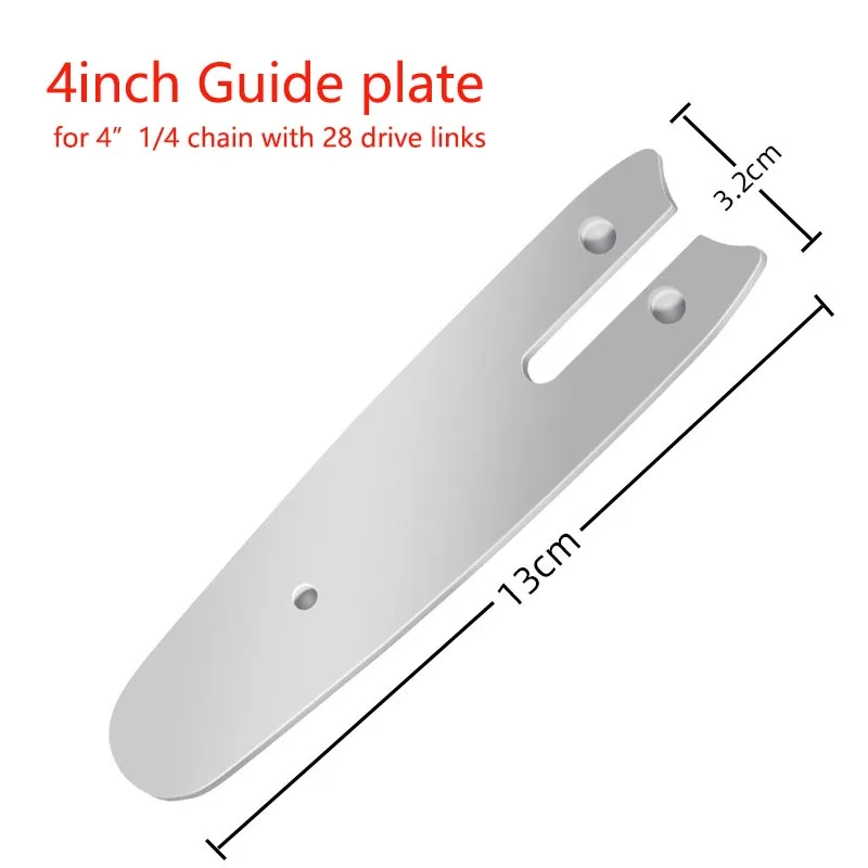 4/6 Inch Mini Cordless Electric Saw Chainsaw Guide Plate,Wood Cutting Chains Chainsaw Accessories