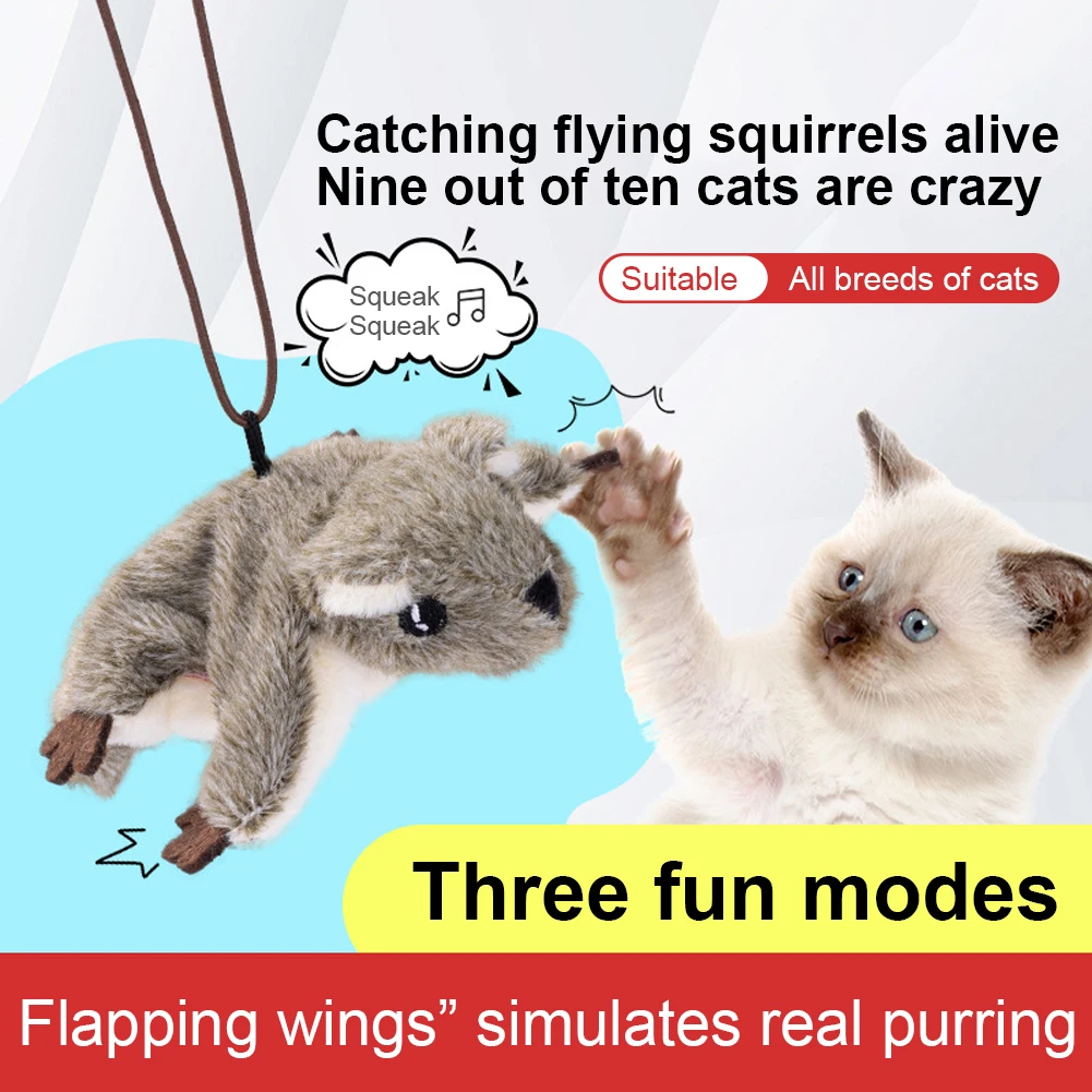 Interactive Cat Toy with Catnip Beating Wings Cat Toys Exercise Toys for Indoor Cats To Play Alone