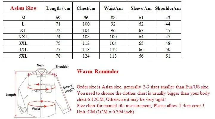 Description Picture 2 of itemQuality Wedding Formal Luxury Men's French Cuffs Dress Shirts Pocket Long-Sleeve Button Slim Fit Tuxedo Shirt Cufflinks