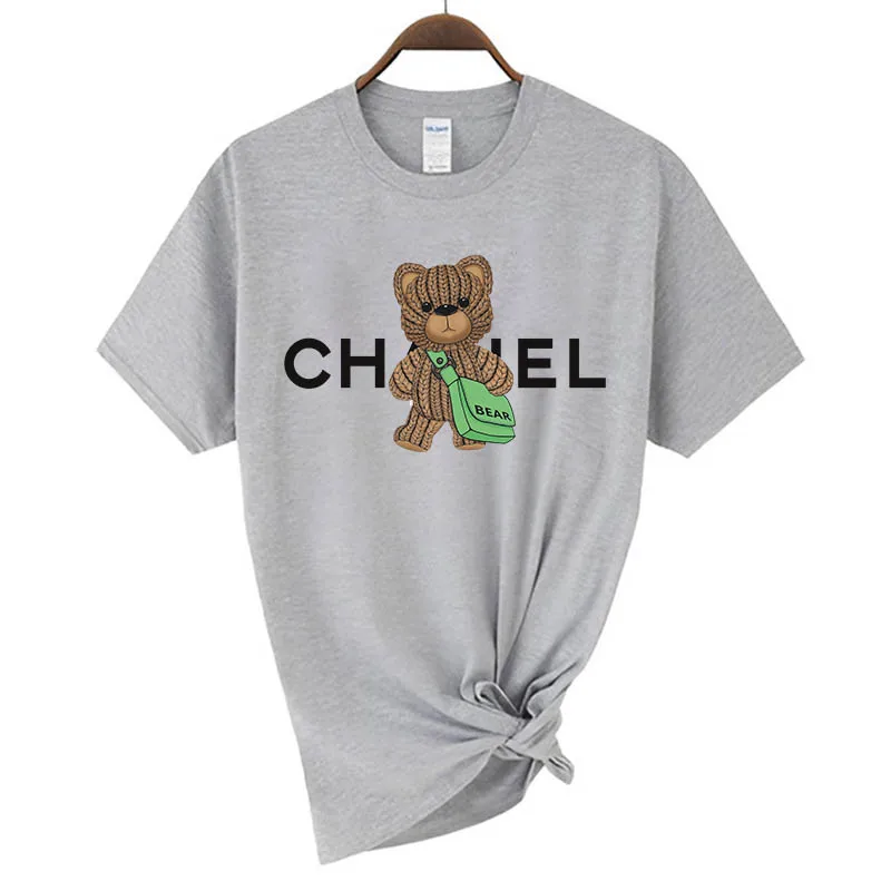 thumbnail image 1 of Camiseta de algodón para mujer, camiseta de manga corta transpirable, ropa Y2K para mujer, estilo Harajuku, Top básico de diseño con cuello redondo, 1 of 5