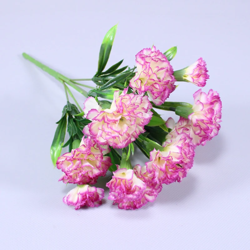 Artificial Flower Carnation Outdoor UV Resistant No Fade Carnation Silk