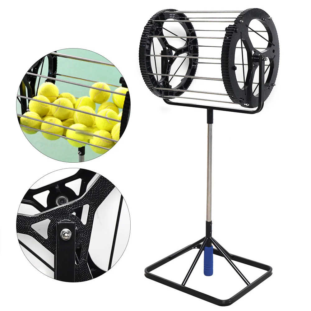 2 in 1 Tennis Ball Picker Tennis Ball Picker Saver Grabber Black Automatic Pick Up Hopper