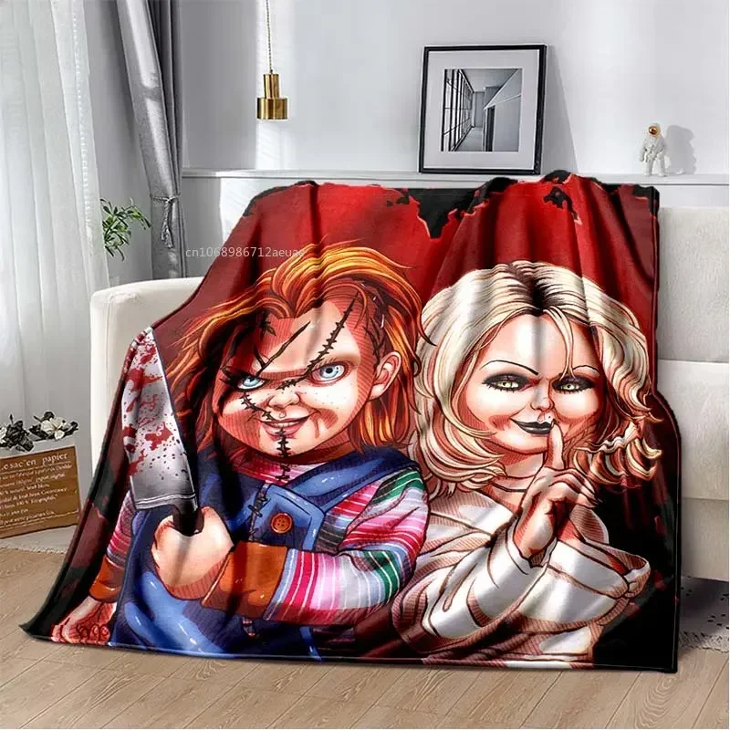 Child of Play Chucky Blanket Horror Movie Character Fleece Wearable Throw Blanket Bedding Home Decoration For Kids Adults 4
